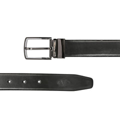 Valentino Men's Genuine Leather Reversible Belt – Black and Tan with Premium Buckle (M-BT-MM-115)