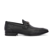 Men Premium Leather Formal Horsebit Loafers (ENDURE-10-BLACK)