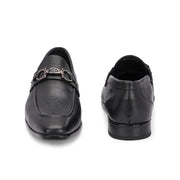 Men Premium Leather Formal Horsebit Loafers (ENDURE-10-BLACK)