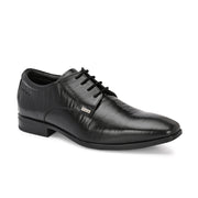 Men Premium Leather Formal Lace Up Shoes (Endure-65-Black)