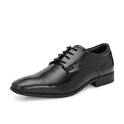 Men Premium Leather Formal Lace Up Shoes (Endure-65-Black)