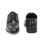 Men Premium Leather Formal Lace Up Shoes (Endure-65-Black)