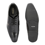 Men Premium Leather Formal Lace Up Shoes (Endure-65-Black)