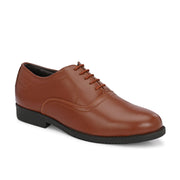 Men Premium Leather Police Oxford Shoes – Tan (Executive-52-Police-Tan)