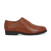 Men Premium Leather Police Oxford Shoes – Tan (Executive-52-Police-Tan)