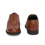 Men Premium Leather Police Oxford Shoes – Tan (Executive-52-Police-Tan)