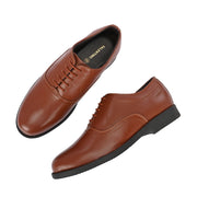 Men Premium Leather Police Oxford Shoes – Tan (Executive-52-Police-Tan)