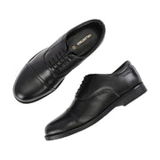 Men Premium Leather Black Oxford Police Shoes | Available in Sizes 4 UK to 13 UK (Executive-64-Black)