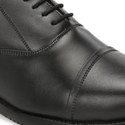 Men Premium Leather Black Oxford Police Shoes | Available in Sizes 4 UK to 13 UK (Executive-64-Black)
