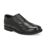 Men Premium Leather Military Brogue Design Uniform Shoes for Army Officers (Executive-74-Black)