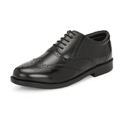 Men Premium Leather Military Brogue Design Uniform Shoes for Army Officers (Executive-74-Black)
