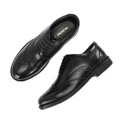 Men Premium Leather Military Brogue Design Uniform Shoes for Army Officers (Executive-74-Black)
