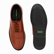 Men Premium Leather Tan Oxford Police Shoes | Available in Sizes 5 UK to 13 UK (Executive-Police-61-Tan)