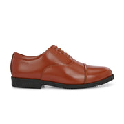 Men Premium Leather Tan Oxford Police Shoes | Available in Sizes 5 UK to 13 UK (Executive-Police-61-Tan)