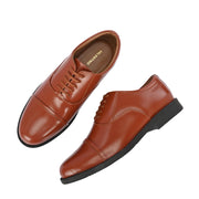 Men Premium Leather Tan Oxford Police Shoes | Available in Sizes 5 UK to 13 UK (Executive-Police-61-Tan)