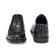 Men Premium Leather Military Brogue Design Uniform Shoes for Army Officers (Executive-71-Black)