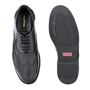 Men Premium Leather Military Brogue Design Uniform Shoes for Army Officers (Executive-71-Black)