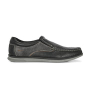 Men Premium Leather Black Slip On Casual Shoe (Fascinate-02-Black)
