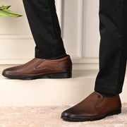 Men Premium Leather Tan Slip-On Formal Shoes (Gateway-02-Mocca)