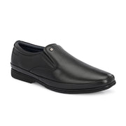 Men Premium Leather Black Slip-On Formal Shoes (Gateway-03-Black)