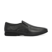 Men Premium Leather Black Slip-On Formal Shoes (Gateway-03-Black)