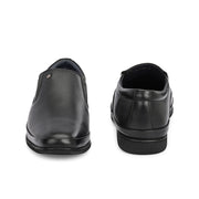Men Premium Leather Black Slip-On Formal Shoes (Gateway-03-Black)