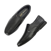 Men Premium Leather Black Slip-On Formal Shoes (Gateway-03-Black)