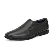 Men Premium Leather Black Slip-On Formal Shoes (Gateway-03-Black)