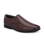 Men Premium Leather Brown Slip-On Formal Shoes (Gateway-03-Brown)