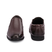 Men Premium Leather Brown Slip-On Formal Shoes (Gateway-03-Brown)