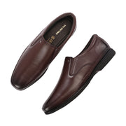 Men Premium Leather Brown Slip-On Formal Shoes (Gateway-03-Brown)