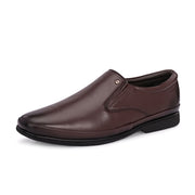 Men Premium Leather Brown Slip-On Formal Shoes (Gateway-03-Brown)