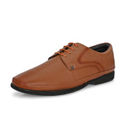 Men Premium Leather Tan Lace Up Formal Derby Shoes (Gateway-52-Tan)