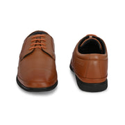 Men Premium Leather Tan Lace Up Formal Derby Shoes (Gateway-52-Tan)