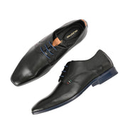 Men Premium Leather Elegant Lace Up Formal Shoes (Georgio-52-Black)
