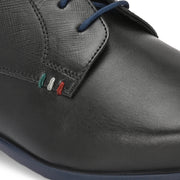 Men Premium Leather Elegant Lace Up Formal Shoes (Georgio-52-Black)