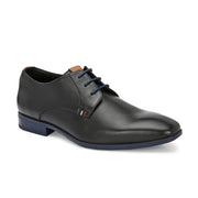 Men Premium Leather Elegant Lace Up Formal Shoes (Georgio-52-Black)