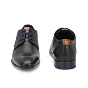 Men Premium Leather Elegant Lace Up Formal Shoes (Georgio-52-Black)