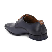 Men Premium Leather Elegant Lace Up Formal Shoes (Georgio-52-Blue)