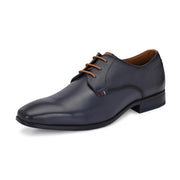 Men Premium Leather Elegant Lace Up Formal Shoes (Georgio-52-Blue)