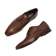 Men Premium Leather Elegant Lace Up Formal Shoes (Georgio-52-Brown)