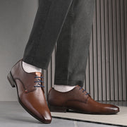 Men Premium Leather Elegant Lace Up Formal Shoes (Georgio-52-Brown)