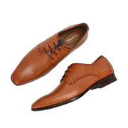 Men Premium Leather Elegant Lace Up Formal Shoes (Georgio-52-Tan)