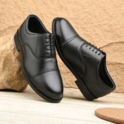Men Premium Leather Black Oxford Police Shoes | Available in Sizes 4 UK to 13 UK (Executive-64-Black)