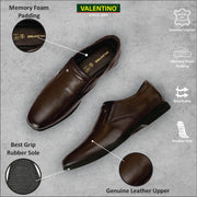 Men Premium Leather Brown Slip-On Formal Shoes (Gateway-06-Brown)