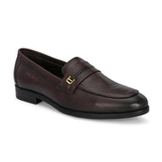 Men Premium Leather Cherry Loafers (Indigo-06-Cherry)
