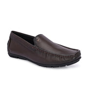 Men Premium Leather Brown Slip On Loafer (Italiano-01-Brown)