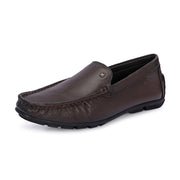 Men Premium Leather Brown Slip On Loafer (Italiano-01-Brown)