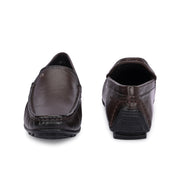 Men Premium Leather Brown Slip On Loafer (Italiano-01-Brown)