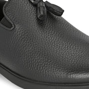 Men Premium Leather Black Slip-On Formal Shoes (Joyland-01-Black)